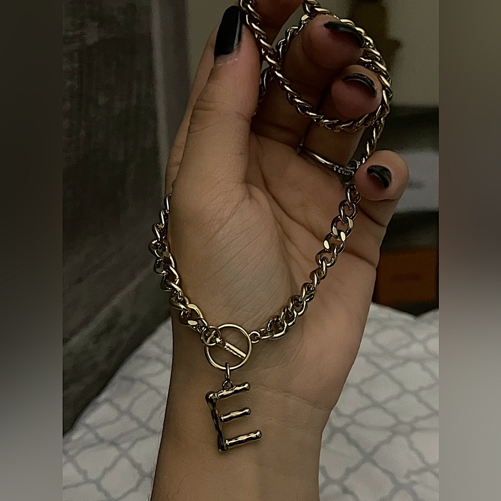 Letter E Chain Necklace